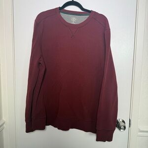 G.H. Bass Men's Burgundy Crewneck Sweater XL